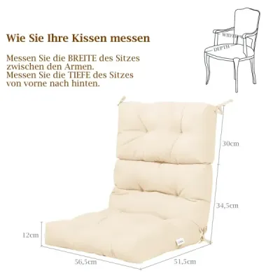 2 din 1 suporturi pentru scaunele scaunelor pentru scaune Tapiterie cu backrest mare reglabil Bej