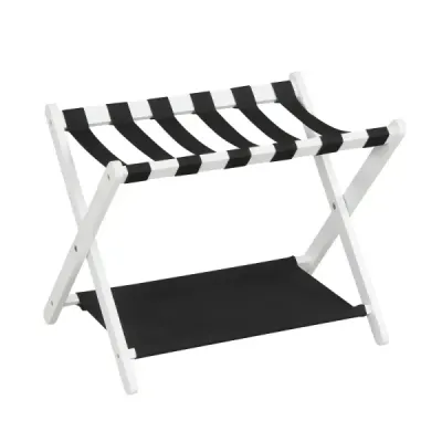 Suport de bagaje cu 2 rafturi 67 x 46 x 52 cm Alb