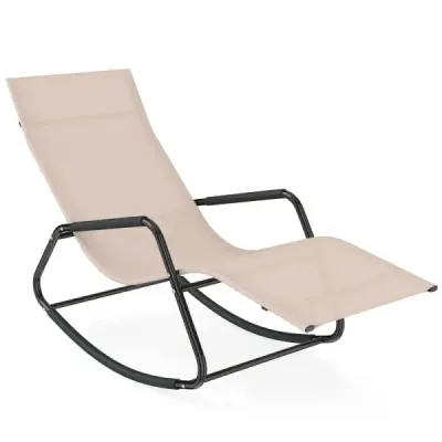 Scaun balansoar ergonomic din material respirabil 143 x 57 x 86 cm bej