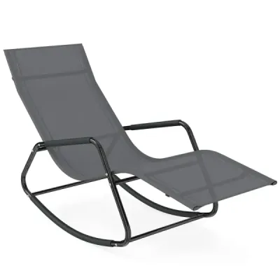 Scaun balansoar ergonomic din material respirabil 143 x 57 x 86 cm gri