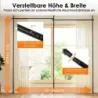 Bară de separare reglabilă a perdelei de spaţiu 120-314cm (H) 73-360cm (B) Negru