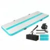 Airtrack Matte gonflabile Gimnastica Mat Portable Tumbling Mat cu pompa de aer electric verde + gri