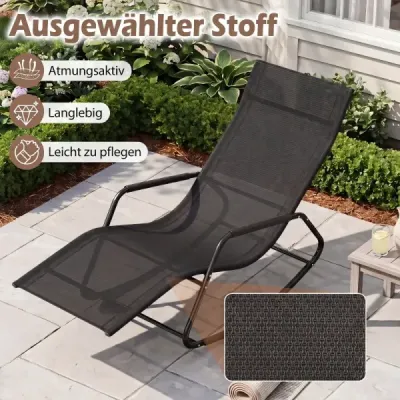 Scaun balansoar ergonomic din material respirabil 143 x 57 x 86 cm Negru