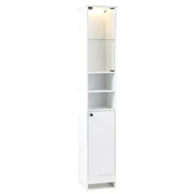 Cabinet baie Cabinet mare cu iluminat & telecomanda Schmaler baie Cabinet alb