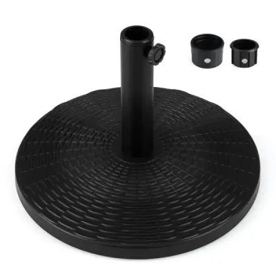 Stand mare umbrela in optica rattan cu 2 adaptoare pentru poli umbrela de 38/48 mm