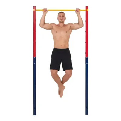 Stație de dip 80-172 cm din oțel galvanizat până la 110 kg roșu