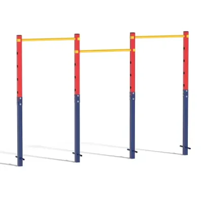Bară de tragere-întindere înălțime-adjustabil 80-172 cm de oțel galvanizat până la 330 kg roșu
