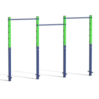 Bară de stretch bar cu înălțime-justabilă 80-172 cm de oțel galvanizat până la 330 kg albastru