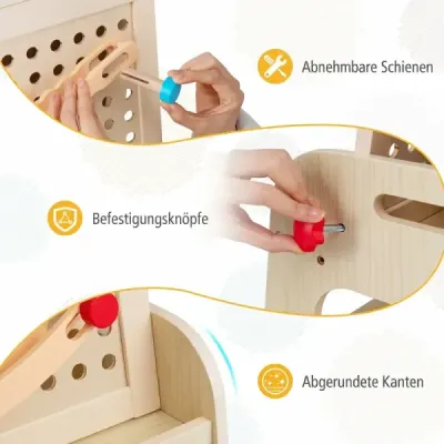 Șeal dublu față Șevalet pentru copii de lemn cu tablă magnetică pentru copii de la 3 ani