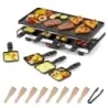 Raclette pentru 8 persoane Grill electric cu 2-in-1 placa de gratar non-stick 1400W