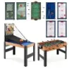 14 în 1 masă de joc set masă joc multifuncțional cu fotbal de masă hochei tenis de biliard etc. Natura