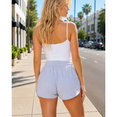 Pantaloni scurţi pentru femei gri (8K951-2)