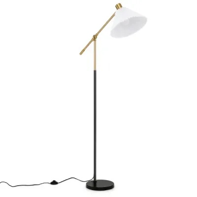 Lampă cu înălțime reglabilă cu unghi reglabil 157 cm Auriu