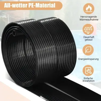 Set de incalzitor de piscina colector solar 300 x 75 cm din plastic rezistent la UV