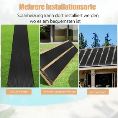 Set de incalzitor de piscina colector solar 300 x 75 cm din plastic rezistent la UV
