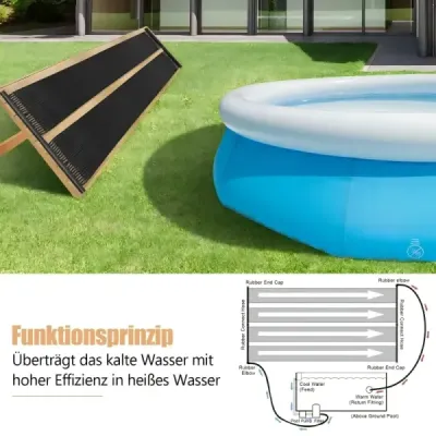Set de incalzitor de piscina colector solar 300 x 75 cm din plastic rezistent la UV