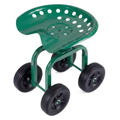 Scaun de lucru cu roți cu scaun pivotant de 360 ° și înălțime reglabilă