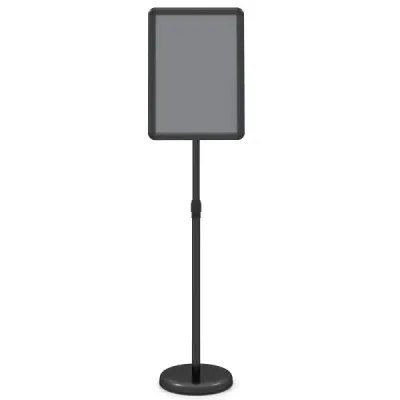 Infostand A3 87-137 cm înălțime-adjustabil suport meniu card Stand poster turnable cu baza de umplere negru