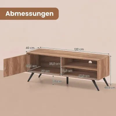 TV dulap tv cu dulap & 2 compartimente deschise TV lowboard 120 x 40 x 44,5 cm