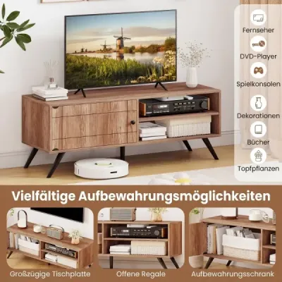 TV dulap tv cu dulap & 2 compartimente deschise TV lowboard 120 x 40 x 44,5 cm