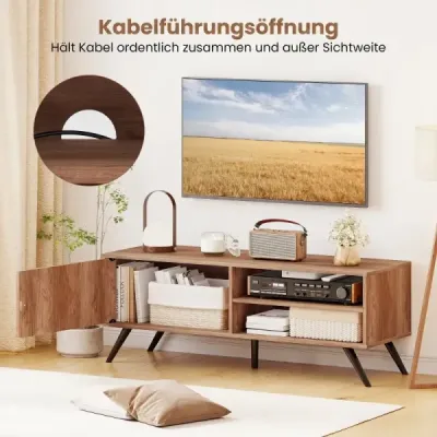 TV dulap tv cu dulap & 2 compartimente deschise TV lowboard 120 x 40 x 44,5 cm