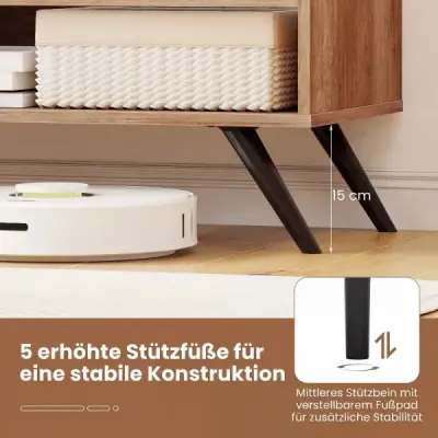 TV dulap tv cu dulap & 2 compartimente deschise TV lowboard 120 x 40 x 44,5 cm