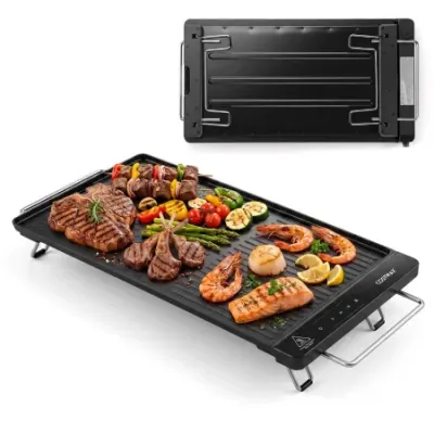 1300W Electric Grill Plate Teppanyaki Grill cu atingere panou de control negru