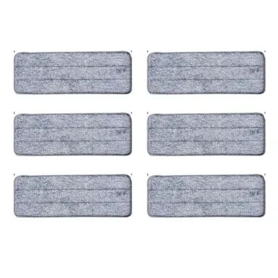 6 Set Pad-uri de înlocuire Microfibre reutilizabile pentru Wischmop Spălător rectangular Prosop