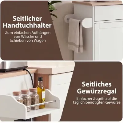 Masina de bucatarie cu suport prosop Sertar de spicboard & chicinetă insula rollable bucătărie dulap