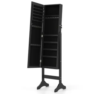 Dulap cu oglinda inchisa cu oglinda corp 40 x 36 x 156 cm negru