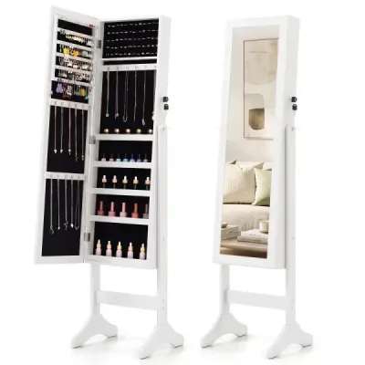 Dulap oglinda inchis cu oglinda corp 40 x 36 x 156 cm alb
