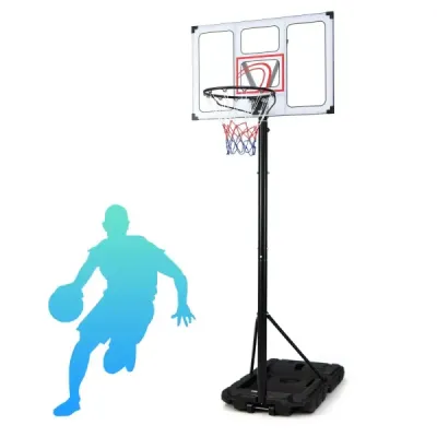 Stand portabil de baschet 125-305cm înălțime-adjustabil coș de baschet cu 109cm backboard rezistent la rupere