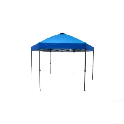 3.6 x 3.6m Pop Up Pavilion Gradina impermeabila Pavilion cu inaltime reglabila cadru metalic albastru