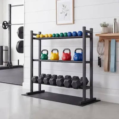 Rack dumbbell 3 pas cu 3 ori distanta reglabila scurt rack dumblell cu cadru metalic robust