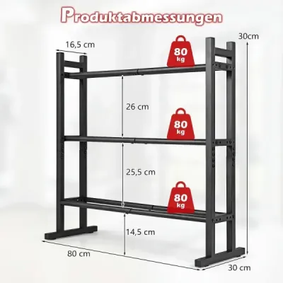 Rack dumbbell 3 pas cu 3 ori distanta reglabila scurt rack dumblell cu cadru metalic robust
