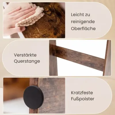 Toilettenschrank Badezimmer-Organizer im Bauernhausstil mit Schiebetür im Scheunentor-Design Braun
