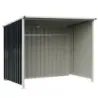 Metall Geräteschuppen mit Verstärkenden Querstreben 2,5 m² 204 x 120 x 159 cm Grau