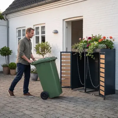 Mülltonnenbox für 2 Behälter Mülltonnenverkleidung aus Verzinktem Metall