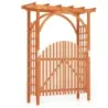 Arcul trandafirilor Arca de lemn de brad cu acoperiș suspendat &amp; lattice 161 x 60 x 216 cm Orange