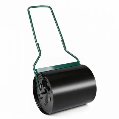 Rasenwalze aus Metall mit 60 L Füllvolumen & 50 cm Rollbreite Gartenwalze mit U-Griff 50 x 40 x 112 cm