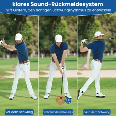 2er Set Golf Schwungtrainer mit Rutschfestem Griff Golf-Trainingshilfe Warm-up Übungsgerät Schwarz