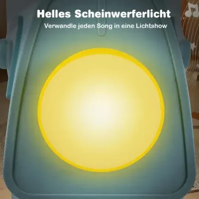 Kinder Laufrad mit Hellen Frontscheinwerfern & Bequemen Sitz Lauflernrad ohne Pedale Blau