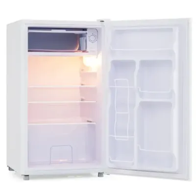 98 Liter Minikühlschrank mit 5 Temperaturstufen LED-Beleuchtung & Wechselbarem Türanschlag Weiß