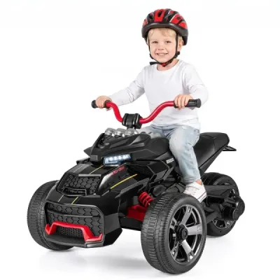 Kinder Quad Elektro 12 V Kinderquad mit Geschwindigkeit 3–7 km/h 111 x 72 x 64 cm Schwarz