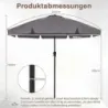 Sunshade 286 cm Umbrela gradina cu manivela &amp; 30° Knickbar Sunshade
