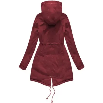 Cuplu de iarna pentru femei de bumbac cu blana de burgundy (xw801-3x)