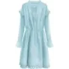 Rochie de bumbac cu broderie albastru (303art)