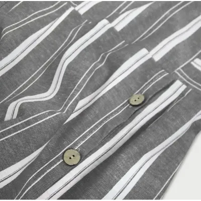 Rochie de bumbac cu butoane de grafit (345art)