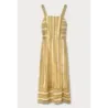 Rochie de bumbac cu nasturi mustar (345art)