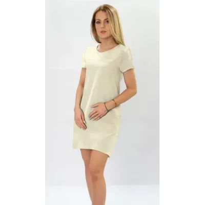Rochie bej Trapezoid (435art)